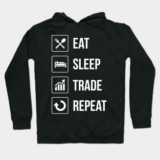 Funny Eat Sleep Trade Repeat Investors Hoodie